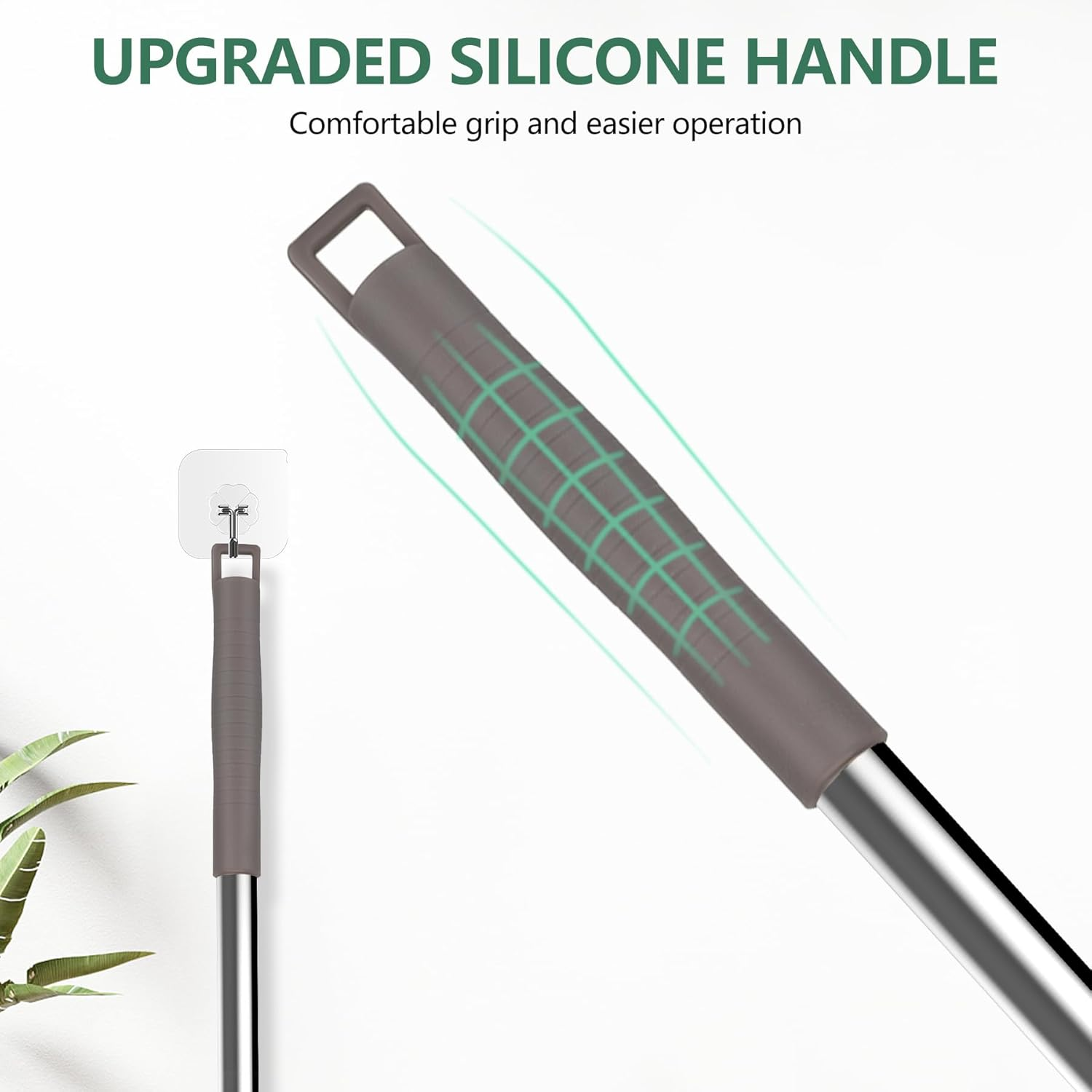 Setsail Extra-Long Dusters with Extension Pole 100-Inch for Cleaning, Bendable Microfiber Head Washable Ceiling Fan Duster for High Ceilings, Furniture image number 2