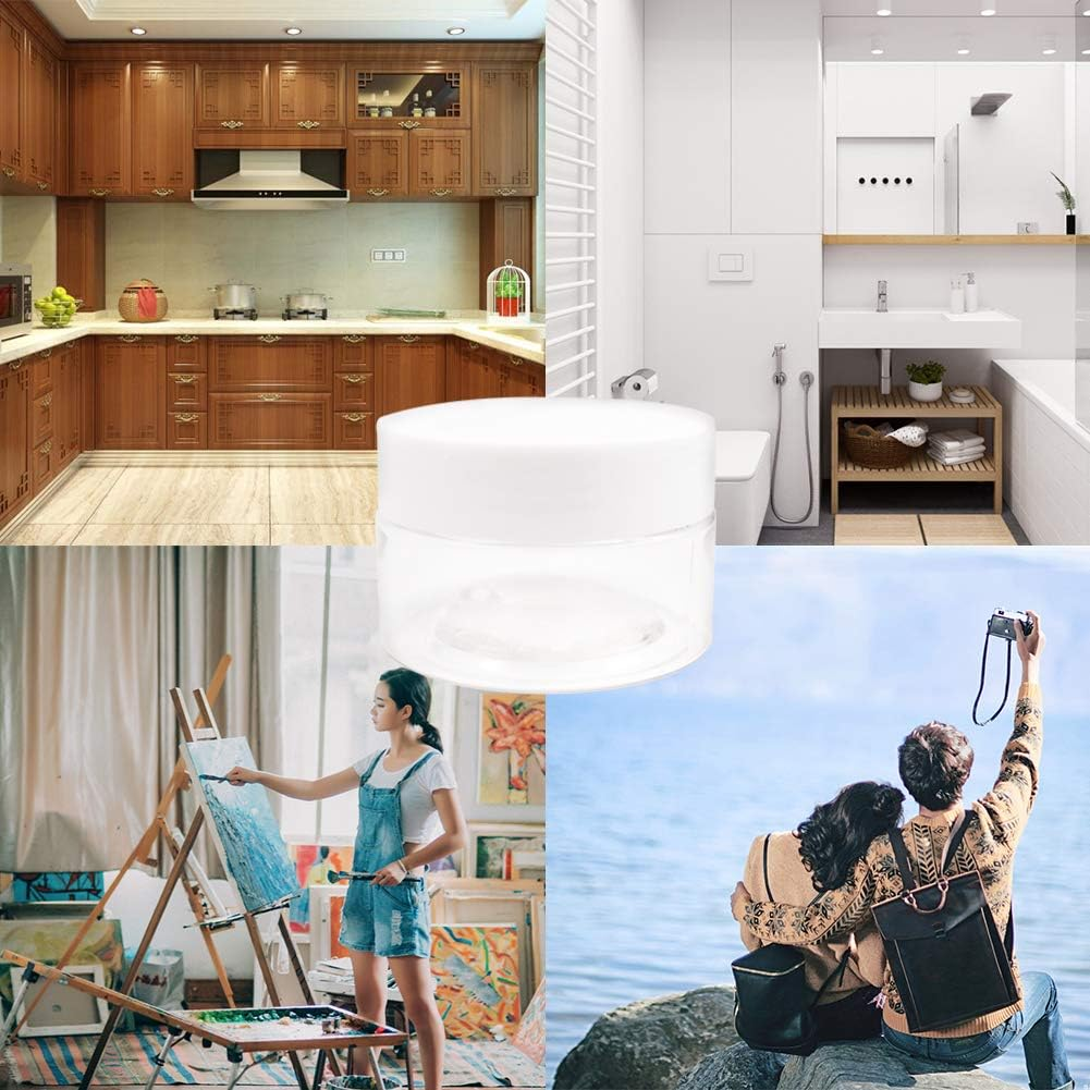 24 Pcs 1Oz Plastic Cosmetic Jars,Round Leak Proof Clear Container with Lid,Wide-Mouth Refillable Small Storage Containers for Slime,Cosmetic,Lotion,Candy,Craft image number 2