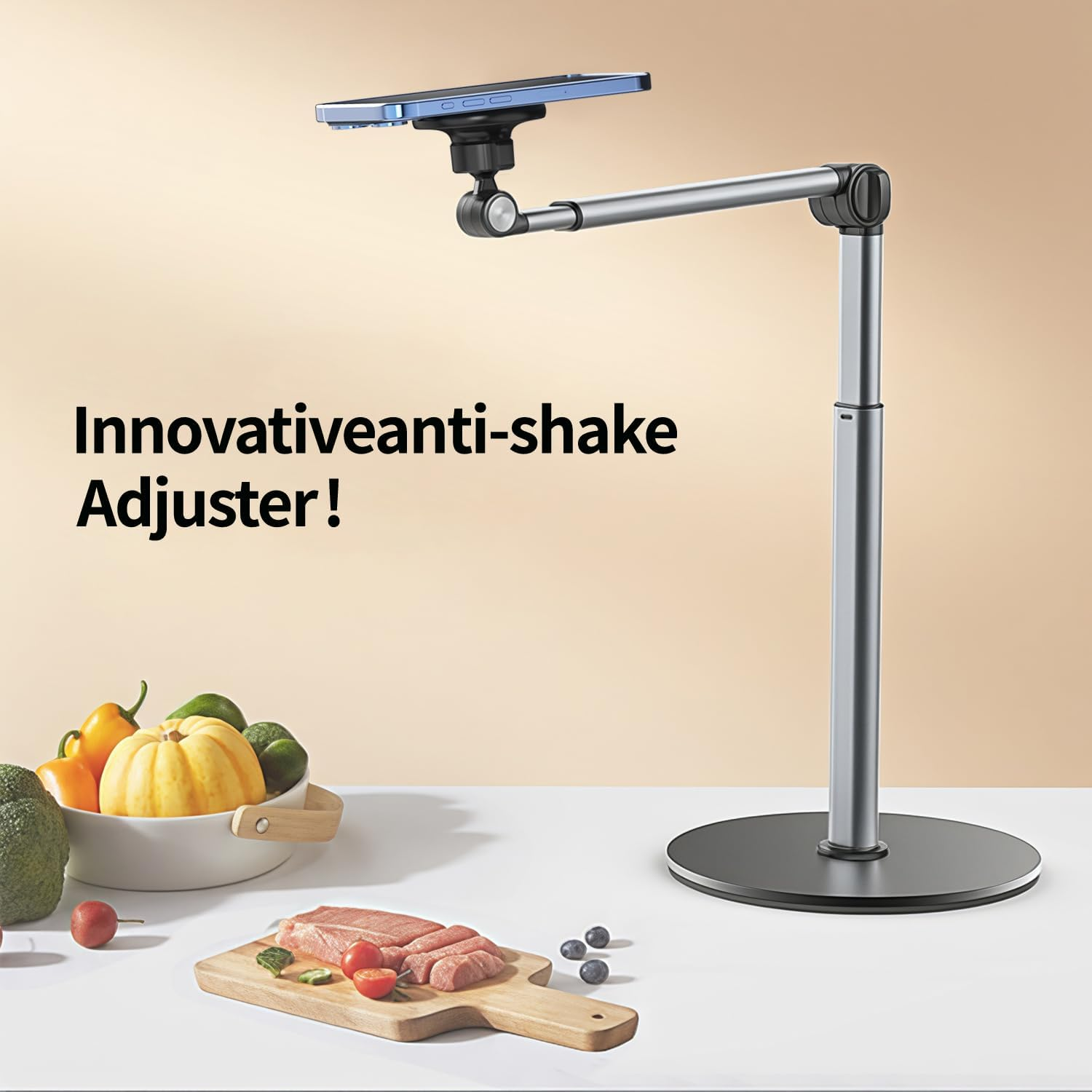 Yayusi Magnetic Overhead Tripod Mobile Phone for Iphone, 30 Cm Long Mobile Phone Holder for Filming, Adjustable and Mobile Phone Tripod Table, Suitable for Live Broadcasts, Meetings, Cooking, Nail Art image number 4