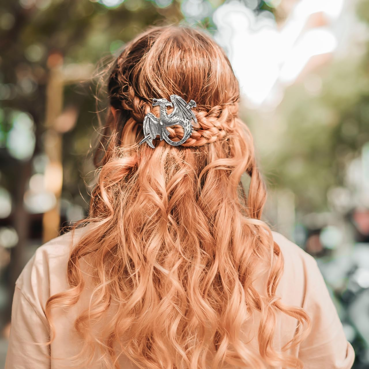 Beaupretty Celtic Hair Slides with Stick Viking Celtic Hair Clips Celtic Knot Hair Stick Dragon Hair Sticks Viking Jewellery Hair Accessories image number 6