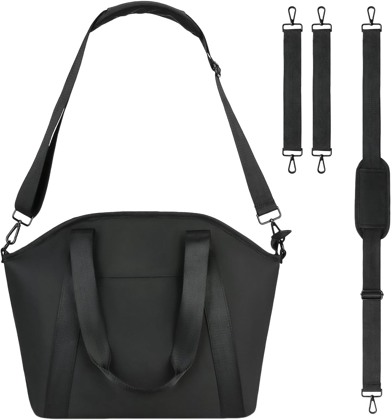 Baby Stroller Diaper Bag - Waterproof Milk Bottle Holder, Excellent Gift Large Capacity Mom Bag Mummy Bag, Shoulder Strap, Diapers for Travel Clothes, Black, Riferimento Alla Descrizione image number 3