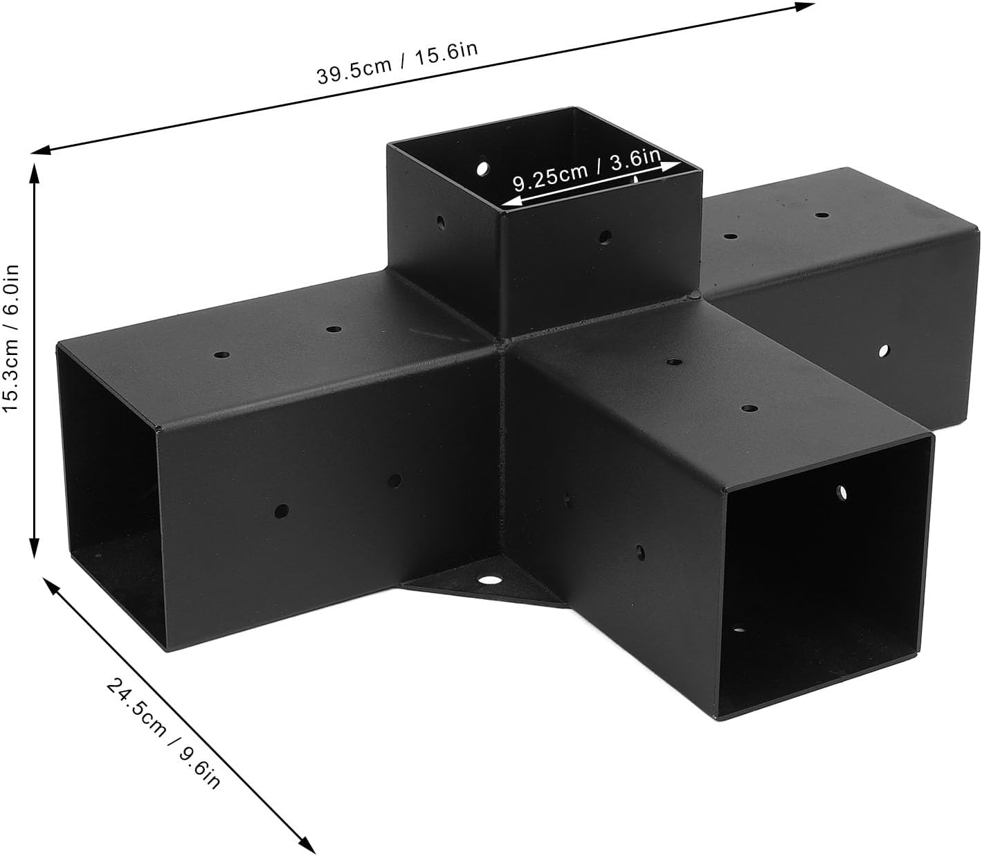 Pergola Brackets, Heavy Duty Pergola Kit with Black Powder Coated, Right Angle Corner Bracket with Screws, Wooden Beams for Gazebos, Patio Pergolas, Log Cabin (3.6In X 3.6In) (4 image number 2