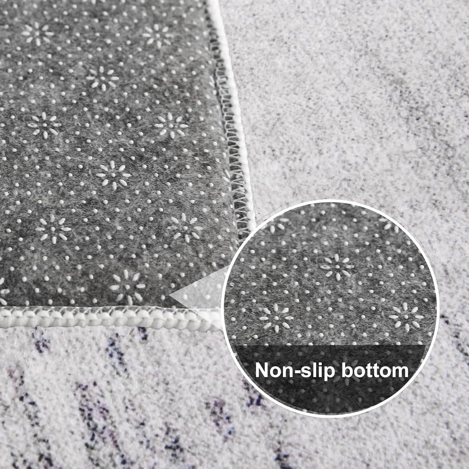 Tinyboy-Hbq Area Rugs Abstract Rug Modern Soft Living Room Carpet Large Washable Shaggy Rugs for Living Room Bedroom Dining Room Indoor Home Decor Carpet (Abstract Grey/Blue, 160 X 200 Cm) image number 6