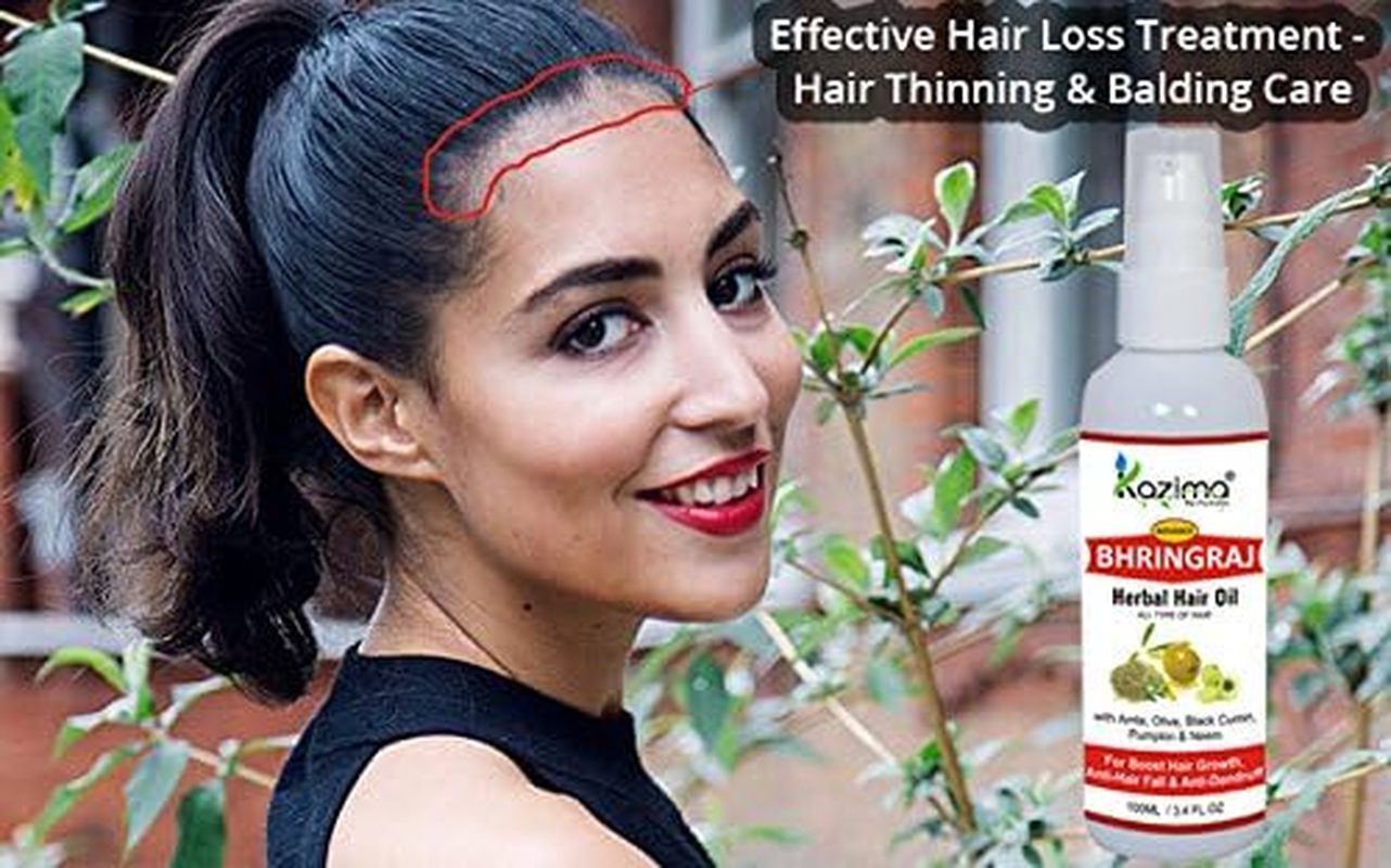 KAZIMA Bhringraj (Bhringha) Herbal Hair Oil for Hair Growth & Anti-Hair Fall, 100 Ml image number 6