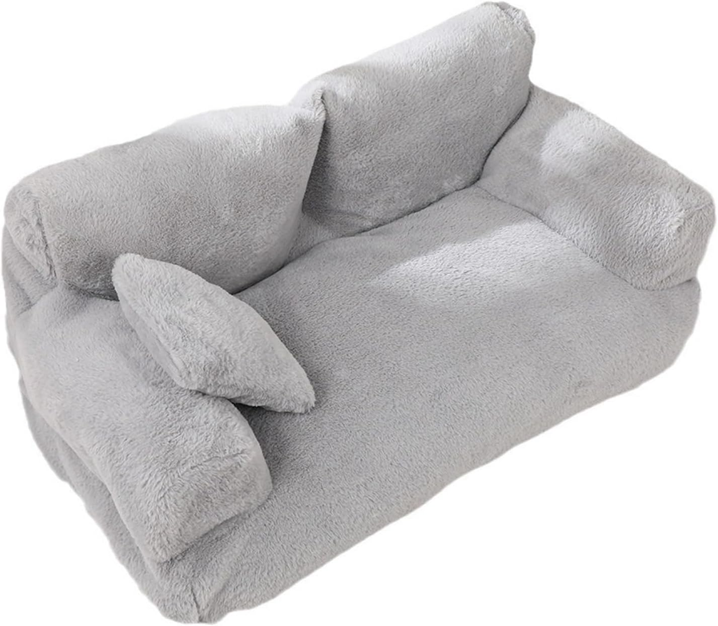 Revuera Pet Sofa, Washable Fluffy Pet Sofa Plush Pet Sofa anti Slip Dog Bed for Couch Pet Calming Sofa Couch Bed (Color : Gray, Size : X-Large) image number 4