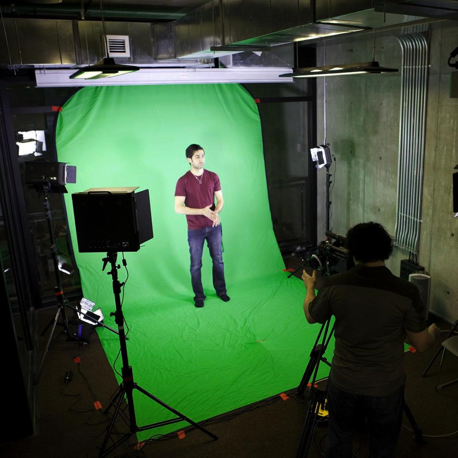 WIYETY 150 X 300 Cm Green Screen Background: Photo Wall Background Washable, Green Screen Background for Photography Video and TV Recording image number 4