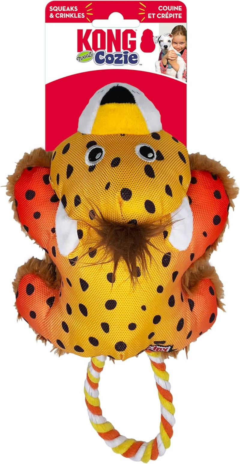 KONG - Cozie Tuggz Cheetah - Plush Dog Toy - for Small/Medium Dogs image number 3