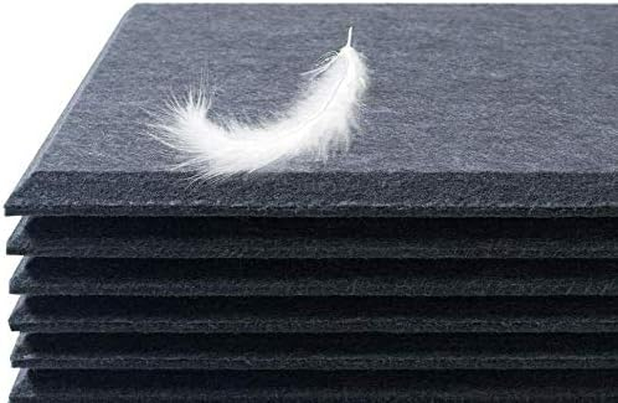 Sound Absorber, 600 X 600 X 9 Mm 8 Pack Upgraded Panels Acoustic Panels Studio Treatment Sound Absorb Insulation Polyester Board for Wall and Ceiling Acoustic Treatment (White)