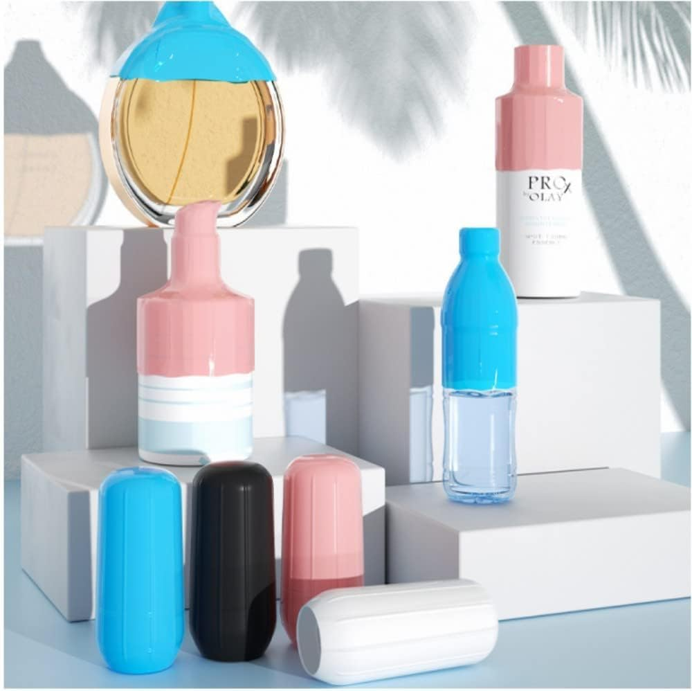 8Pack Silicone Bottle Covers,Reusable Elasticity Silicone Leak Locks for Travel Sized Toiletries Skins,Travel Bag and Carry-On Luggage image number 6