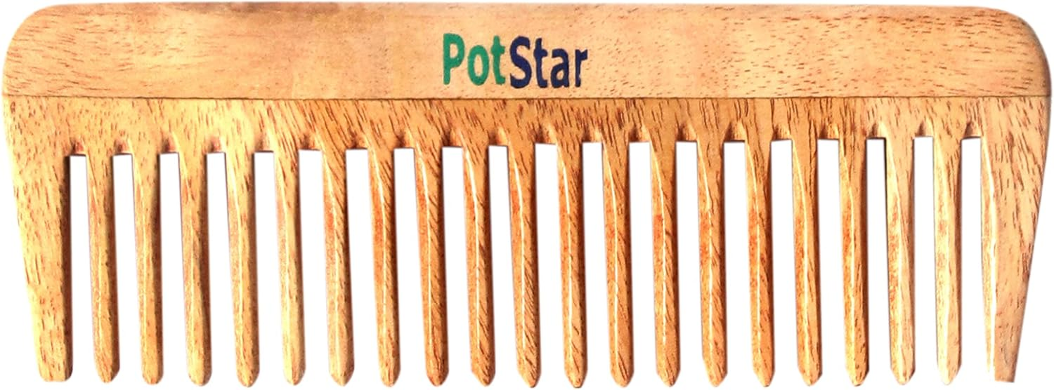 Potstar Hair Comb for All Hair Type, Handcrafted Wood Comb for Detangling Hair Comb for Thick, Curly and Wavy Hair, Non-Static and Made in India, Highness image number 1