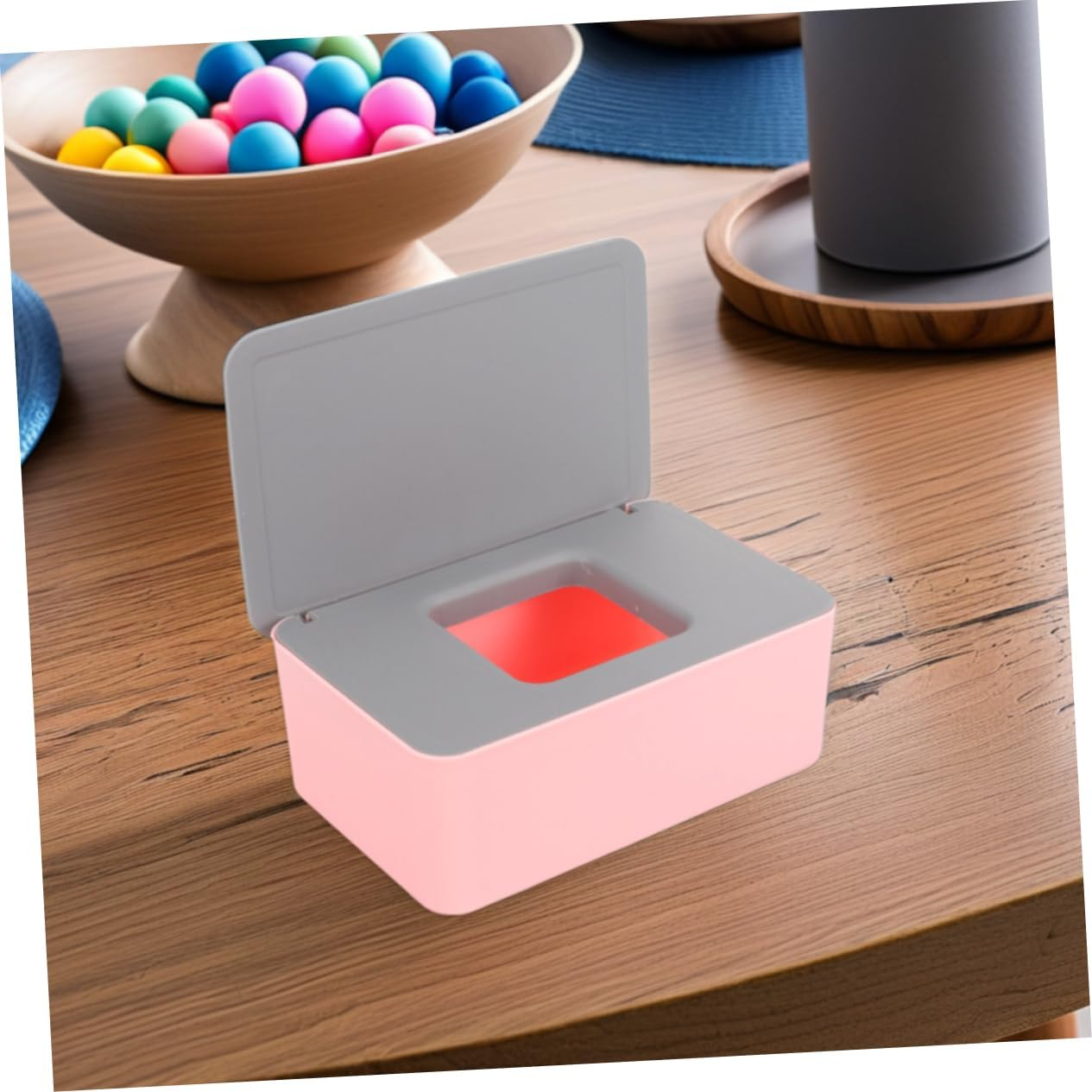 2Pcs Elegant Material Wipes Storage Box Large Capacity Wet Tissue Case for Home image number 1