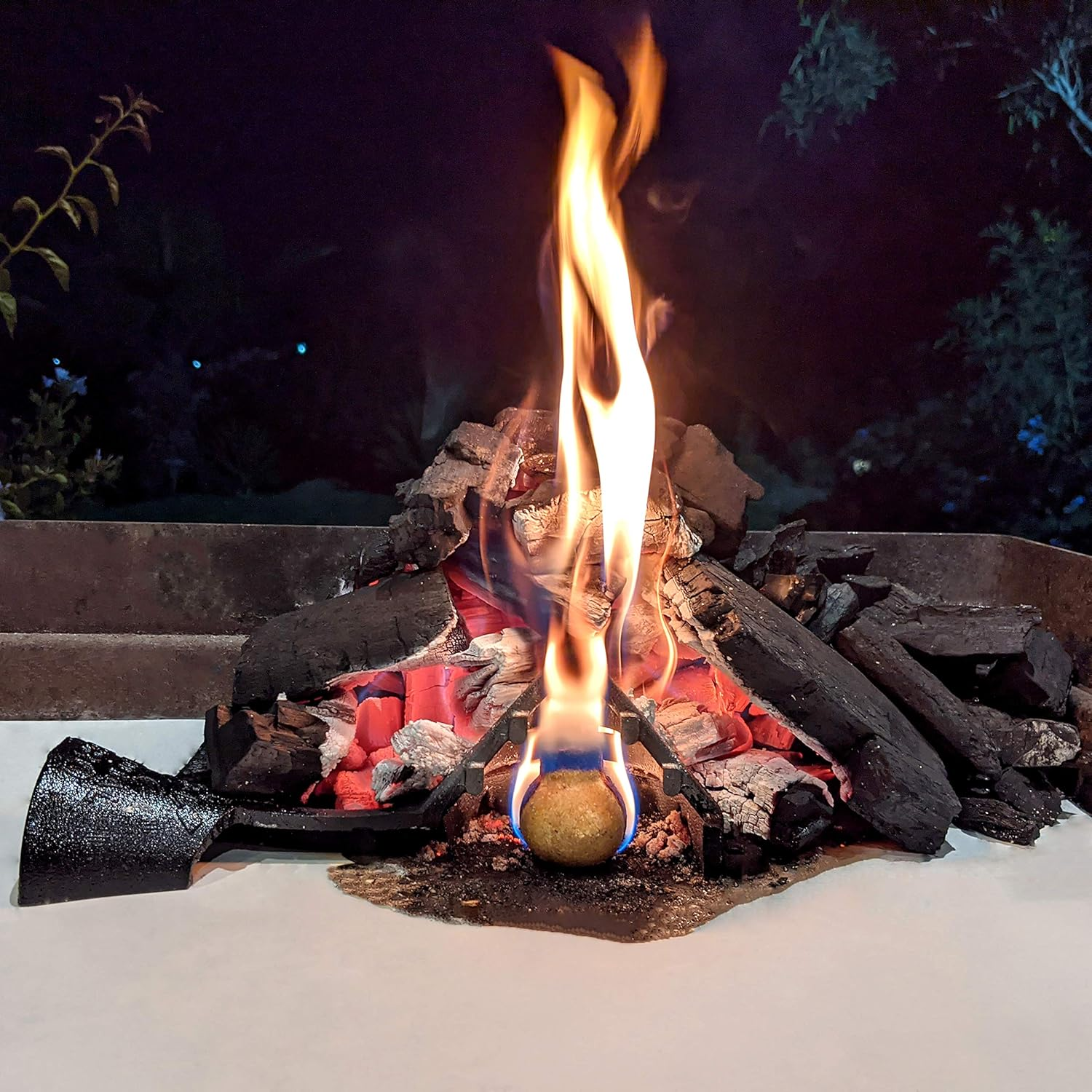 Brutal BBQ Fireguard Firewood and Charcoal Starter | Fire Starters for Grill | Easy to Use Grill Starter | Compact Firestarters for Outdoor Fire Pit | Coal Burner, Firewood and Charcoal Fire Starter image number 3