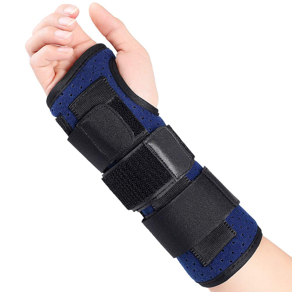 Wrist Brace, Carpal Tunnel Splint with Metal Support Strip Compression Wrist Fixator for Relieve Arthritis, Tenosynovitis, Wrist Pain, Sport Sprain (Right+Left) image number 3