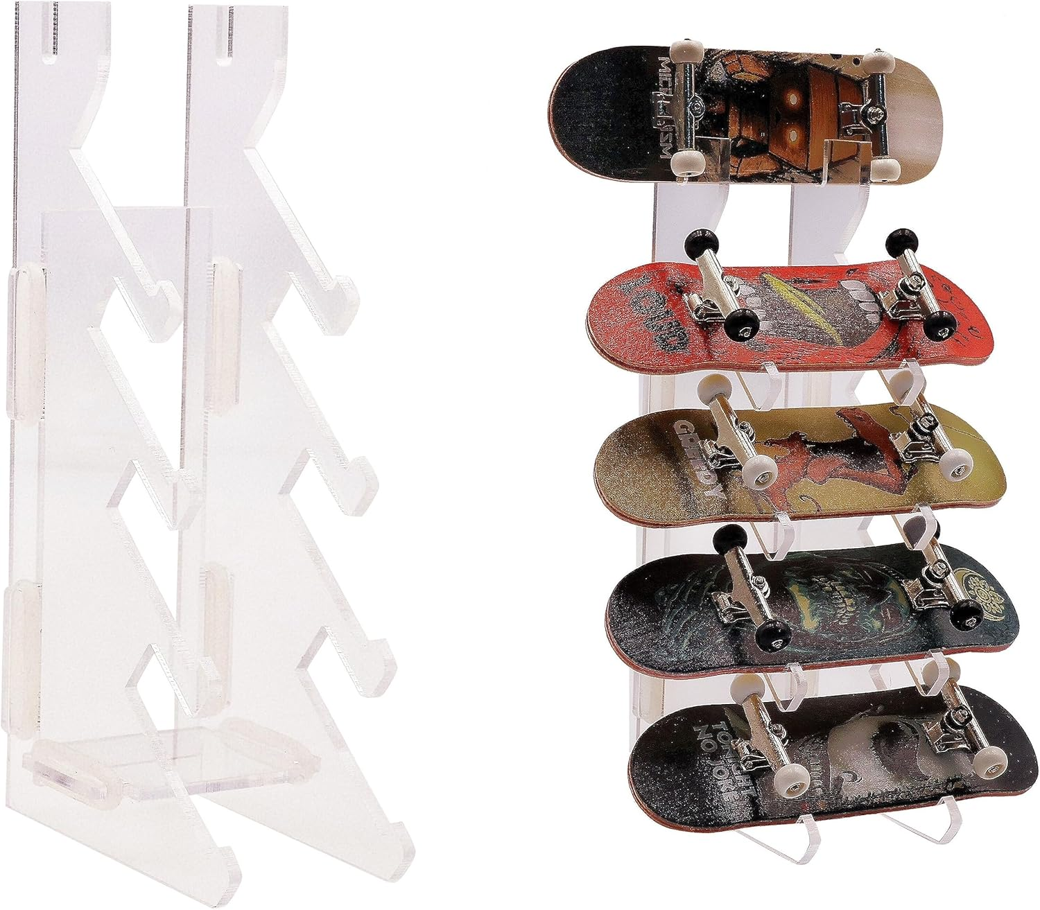 Fingerboard Display Rack,Pro Finger Skateboard Storage Stand,Transparent Acrylic Finger Board Racks image number 4