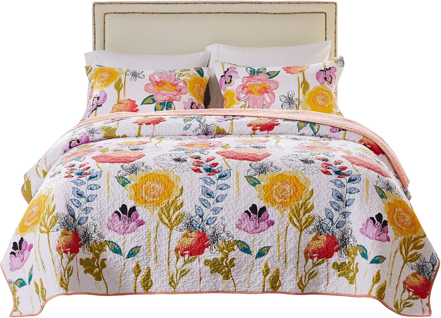 Greenland Home Fashions Watercolor Dream Quilt Set image number 4