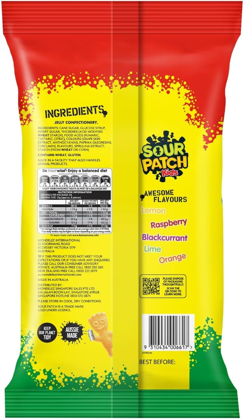 Sour Patch Kids Original Lollies 1.1 Kg (Pack of 2) image number 2