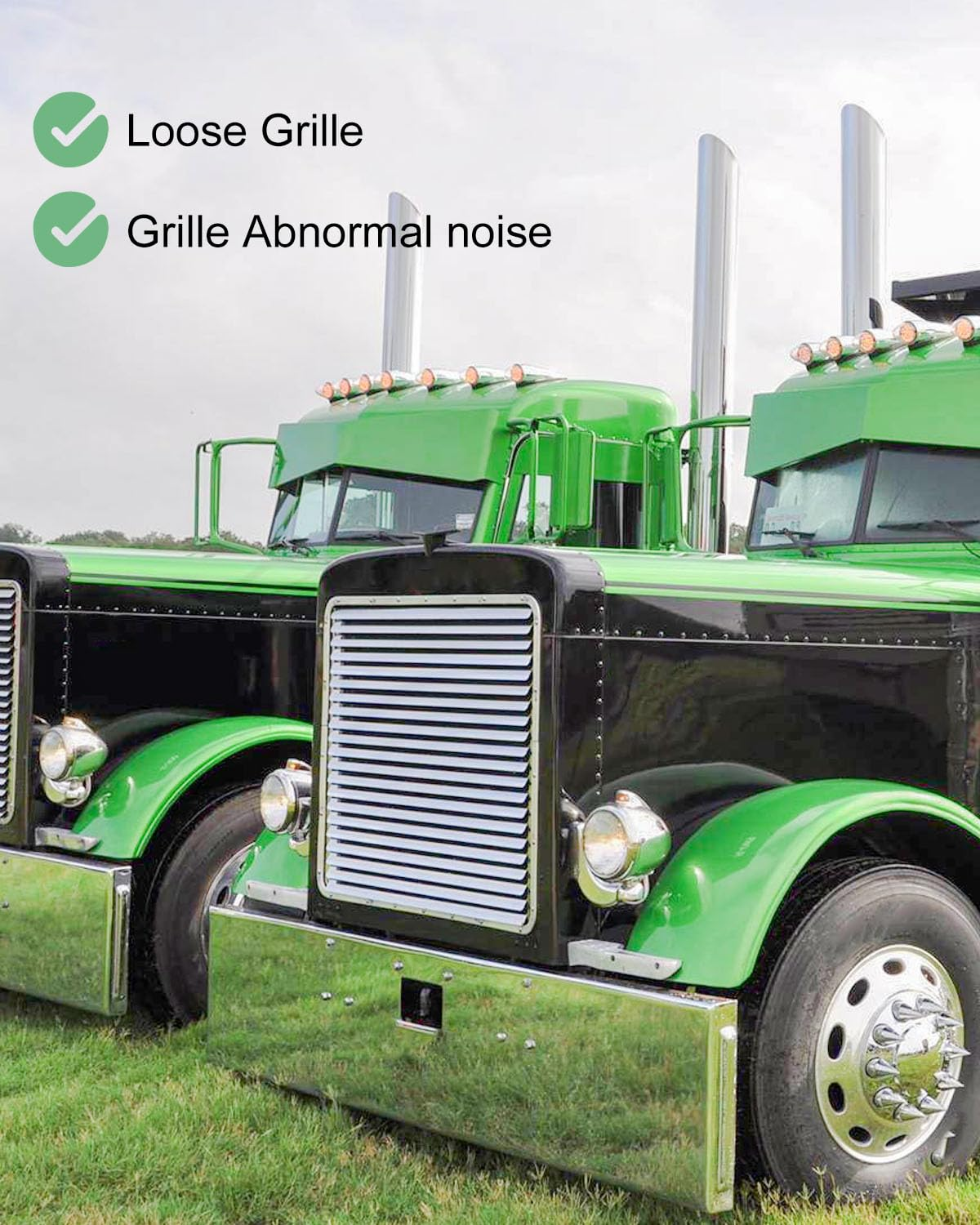 Vaticas 120PCS Stainless Steel Bolt with Nut Fit for Peterbilt 379, Silver image number 1