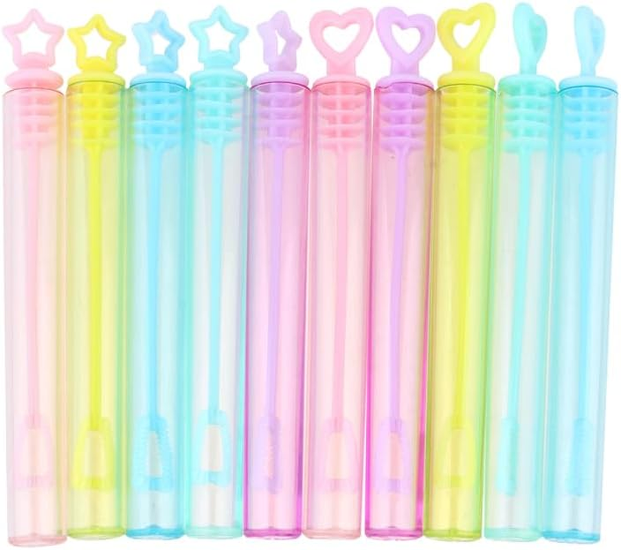 Alipis 30Pcs Assorted Color Mini Bubble Wands - Heart & Star Shaped Empty Bottles for Party Favors, Weddings, Birthdays, Outdoor Events - Random Color image number 4