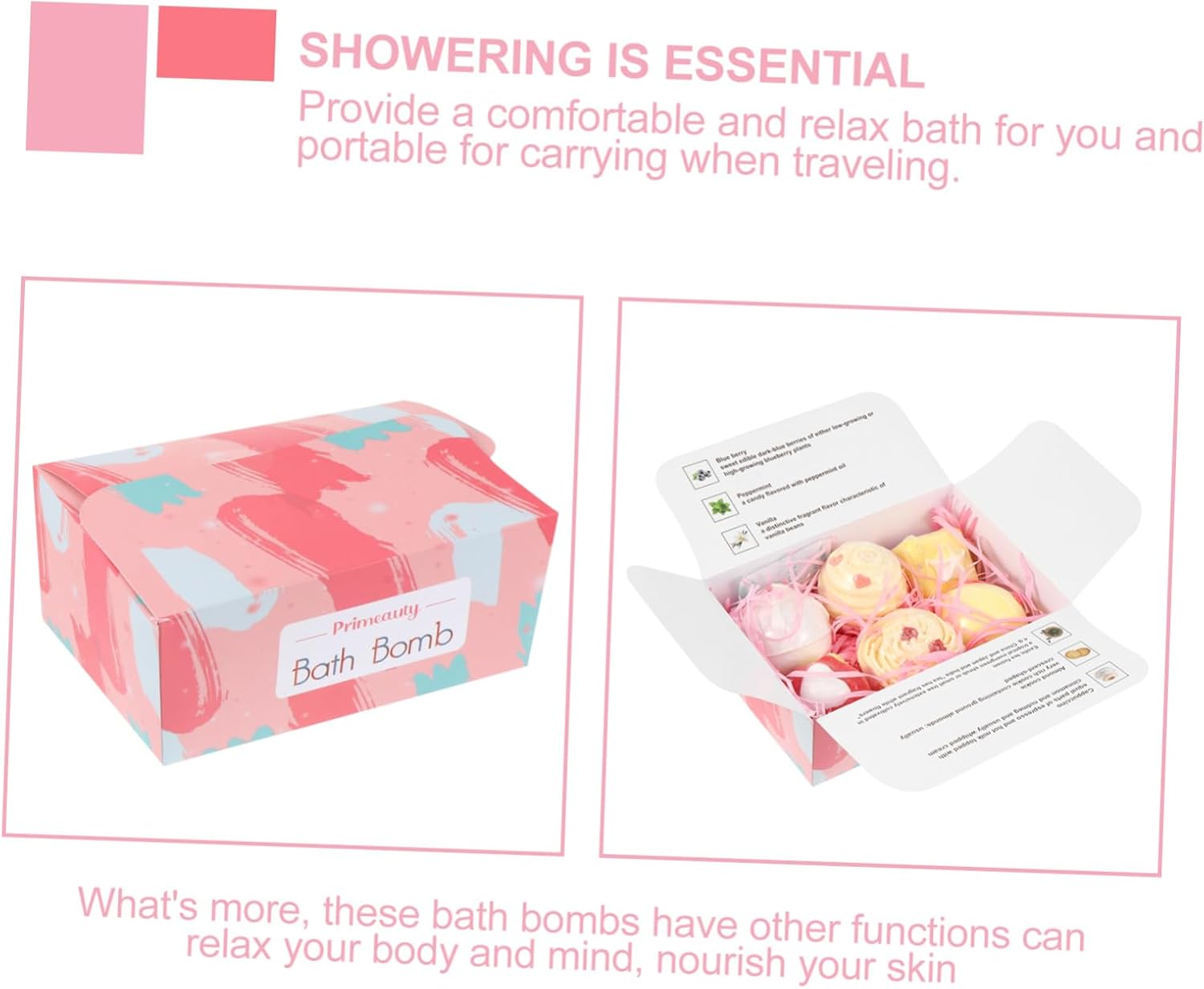 OHPHCALL 6Pcs Cake Shape Bath for Moisturizing Shower Aromatherapy Gentle Skin Nourishment for Relaxation And image number 3