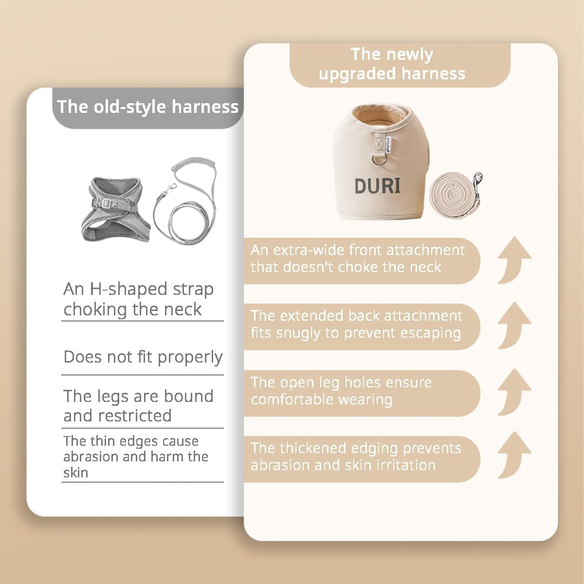 MANON ROSA Rabbit Harness and Leash Set - Escape-Proof Adjustable Vest Harness for Dwarf Bunnies, Soft Padded Conejos Collar with Safety Buckle, Small Animal Walking Accessories image number 5