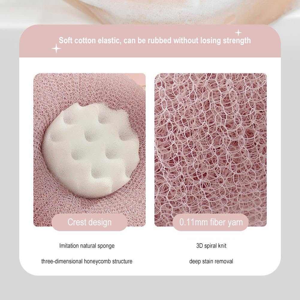 2-In-1 Sunflower Bath Ball Super Soft Sunflower Suction Cup Bath Ball Exfoliating Bath Sponge Cleaning Brush with Suction Cup Shower Sponges Bath Sponges Back Scrubber Shower Puffs for Women Men Green