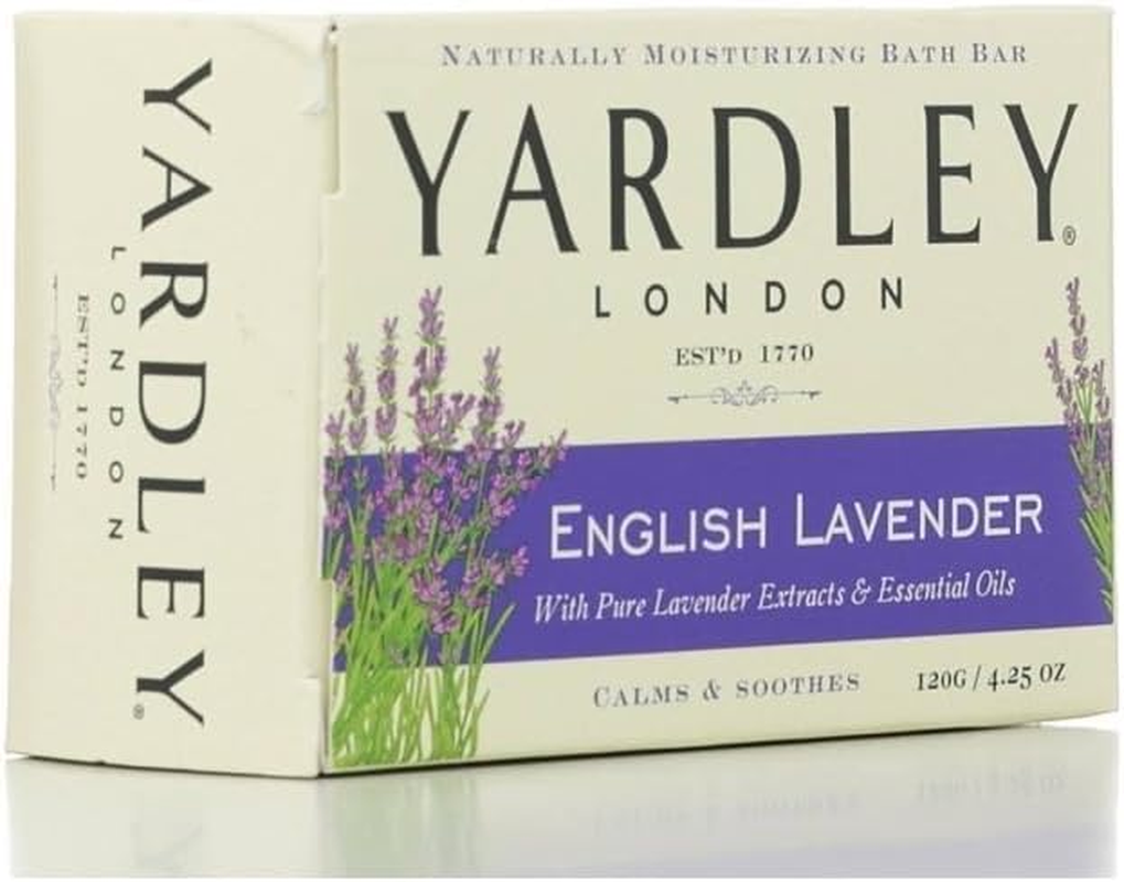 Yardley London Moisturizing Bar English Lavender with Essential Oils 4.25 Oz (Pack of 7)
