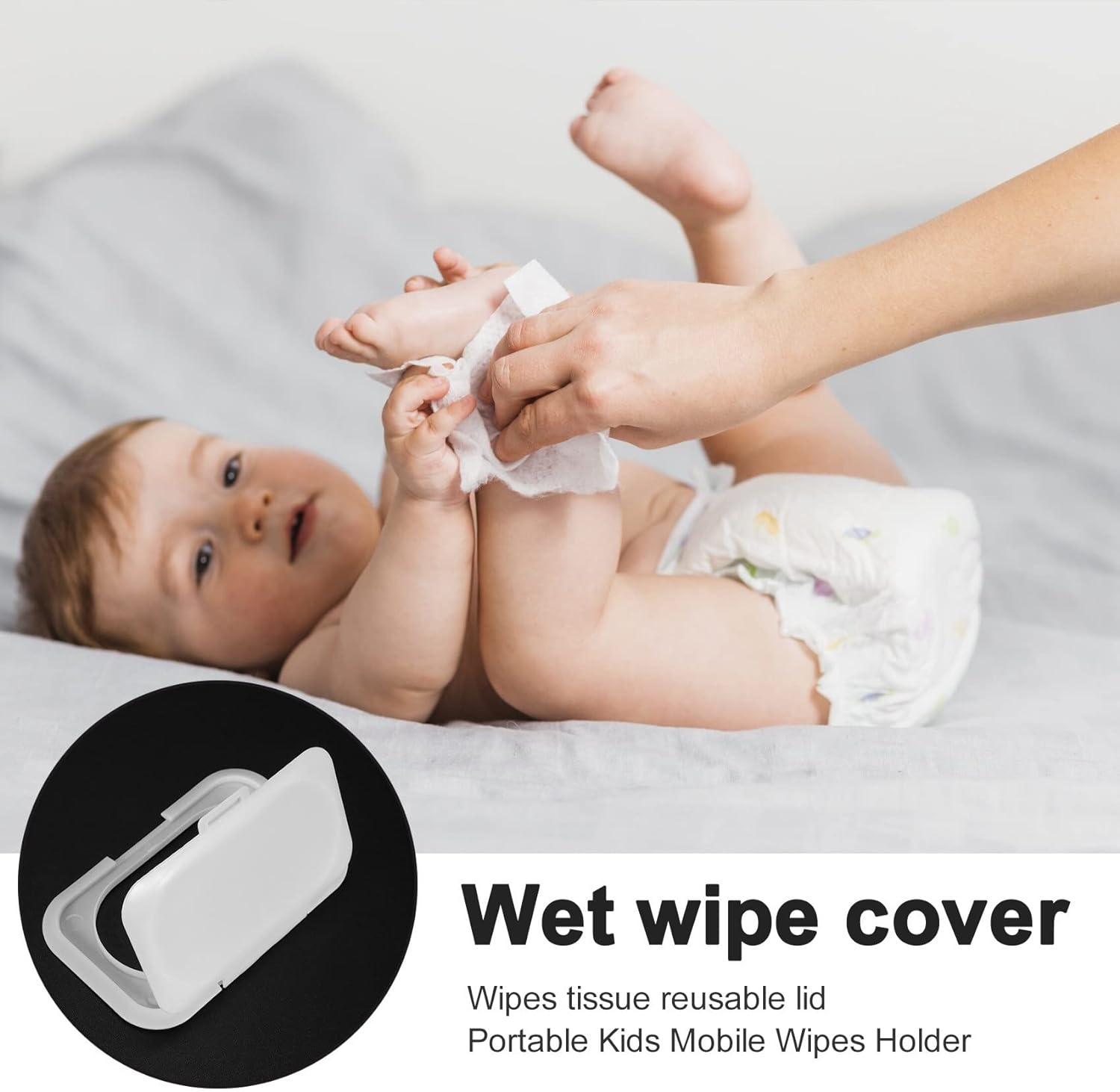 10Pcs Reusable Baby Wipes Lid Baby Wet Wipes Cover Tissues Box Wet Paper Lid image number 2