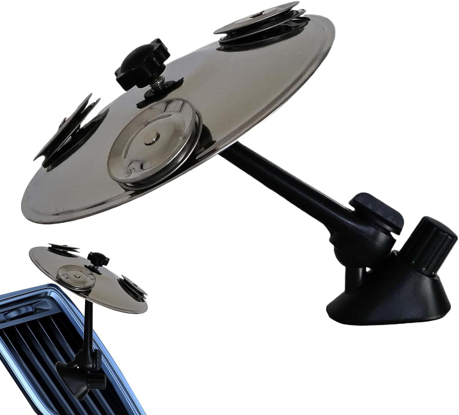 Car Symbol Drum Air Vent, Metal Drum Set Interior Accessory, Fun Dashboard Decoration, 14Cm, for Vehicles, Trucks, Rvs, and Family or Friend Bringing Entertainment