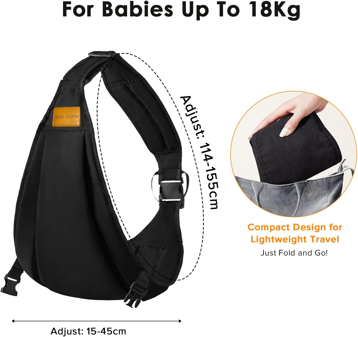 Pearyaest Baby Carrier Toddler Sling,Upgraded Dual Protection & Widened Shoulder Strap Ergonomic Baby Carrier, Adjustable, for Toddlers 3-18KG, Lightweight for Travel, Shopping, and Daily Use image number 6