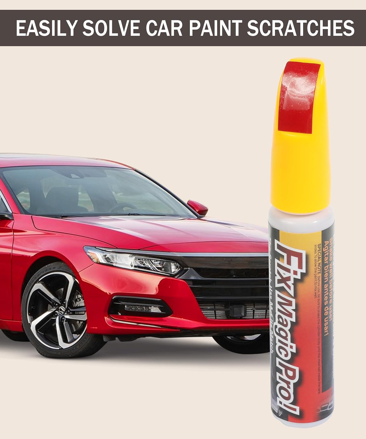Touch up Paint Pen,Car Scratch Remover for Deep Scratches,Two-In-One Car Paint Scratch Repair Pen,Car Accessories Car Paint Pen Car Touch up Paint,Car Scratch Remover for Deep Scratches (Red) image number 2