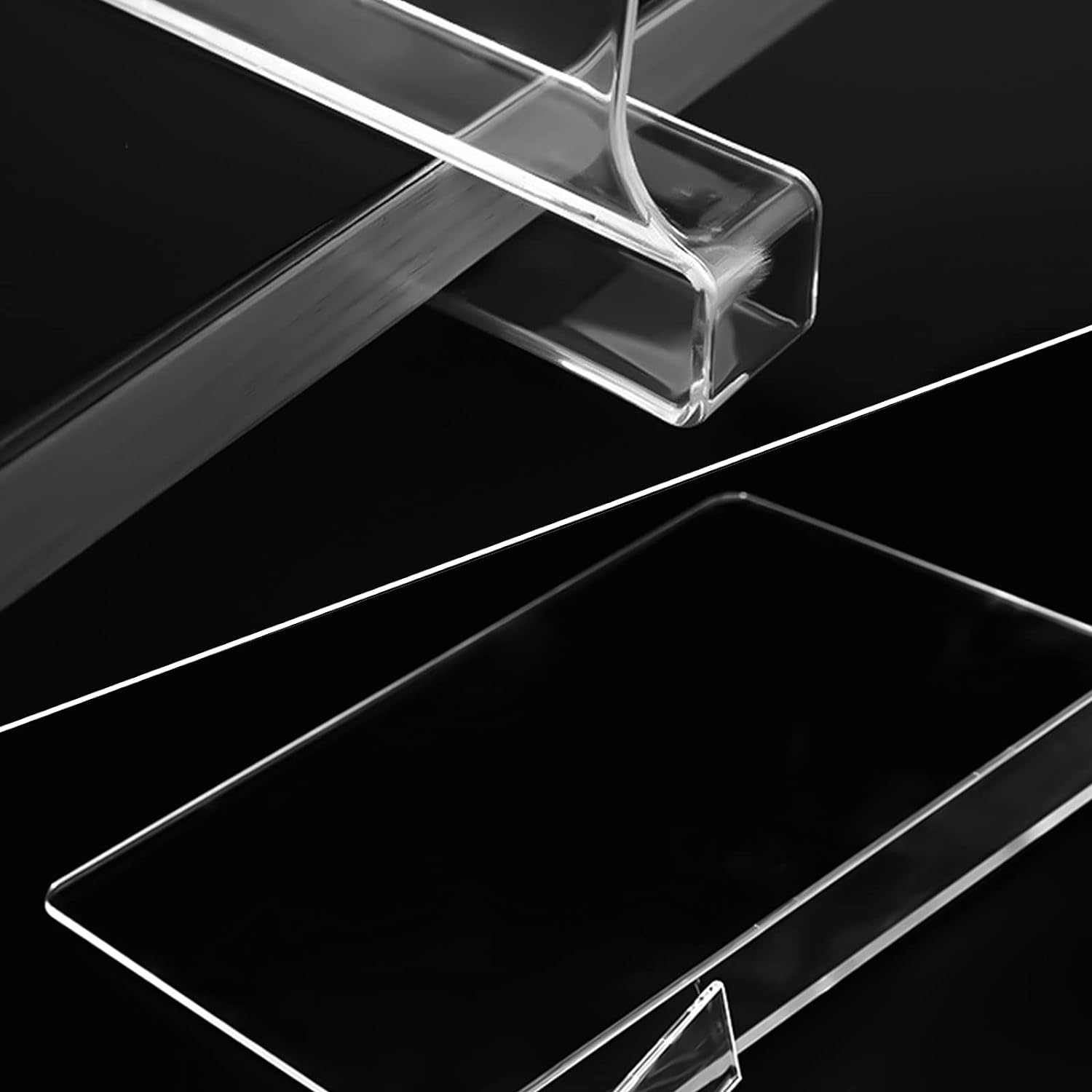 Clear Acrylic Shelf Dividers, Multi-Functional Shelf Separator, Adjustable Clothing Organizer, Transparent Organizer for Storage, Wood Closet, Bedroom, Kitchen and Office Shelves image number 1