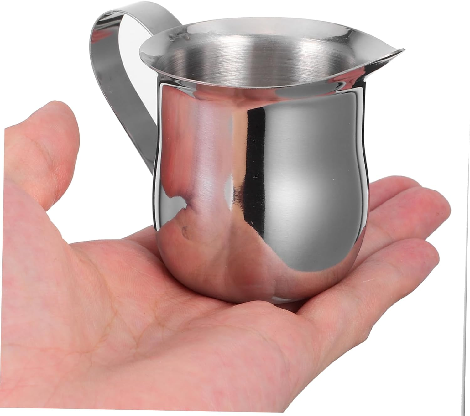 LOEFLIFA 2Pcs Stainless Steel Frothing Cup Coffee Jug for Espresso Latte Cappuccino Portable Resistant Milk Pitcher with Stylish Design for Use