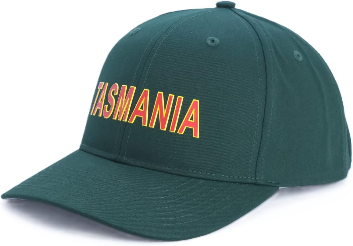 Tasmania Supporters Cap, Richardson Pro 212 Baseball Cap, Bold 'TASMANIA' Text, Lightweight Cotton-Poly Twill, Adjustable Snapback Closure, Pre-Curved Underbill, Sports & Casual Wear, Green Colour image number 5