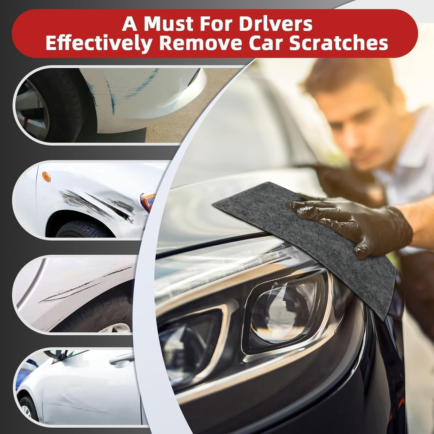 6PCS Nano Sparkle Magic Cloth, Car Scratch Remover Kit for Paint Repair, Water Spots & Surface Polishing, Multi-Purpose Scratch Repair Cloth for All Cars, Easily Fixes Light Scratches & Swirl Marks image number 4