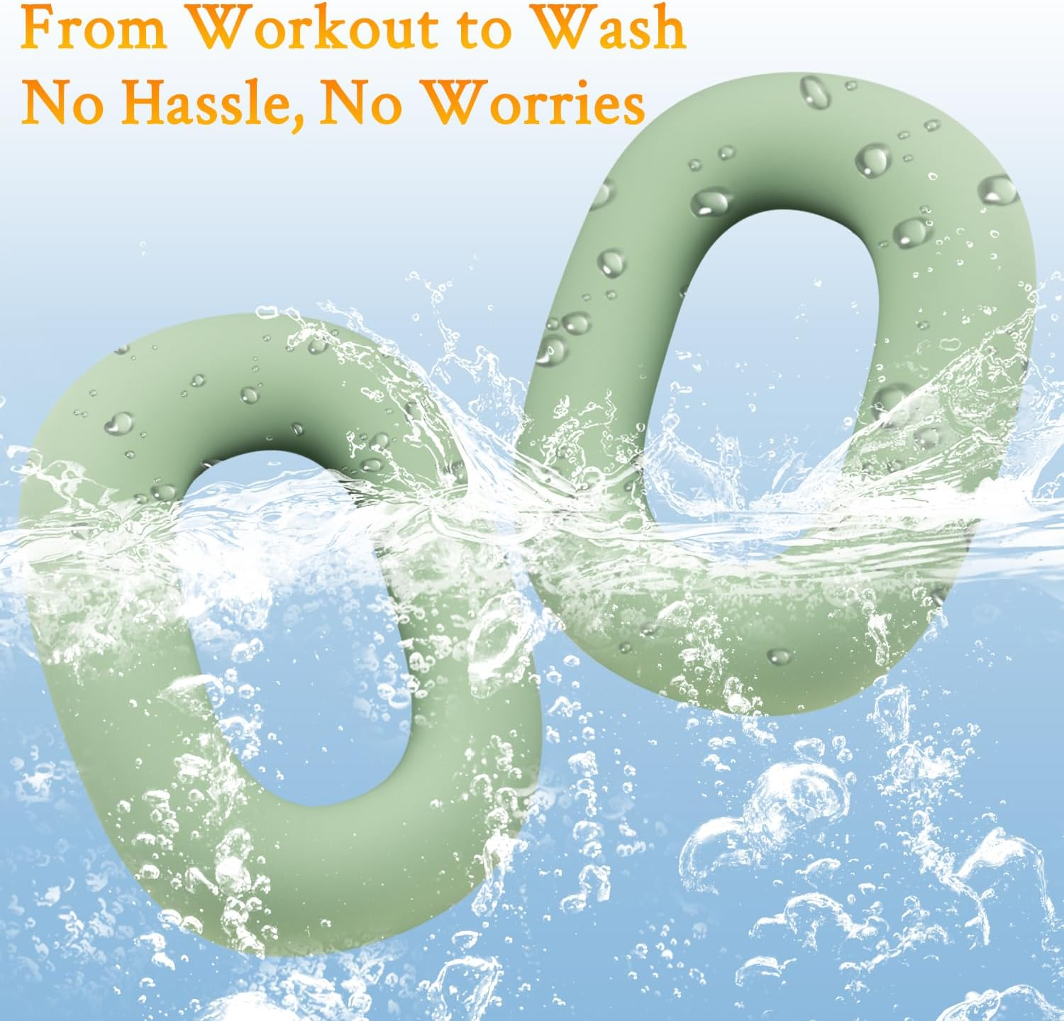 SOULWIT Sweat Proof Silicone Ear Cover for Airpods Max, Comfortable Fit for Gym Exercise, Easy to Clean, No Sound Quality Loss - Green image number 3