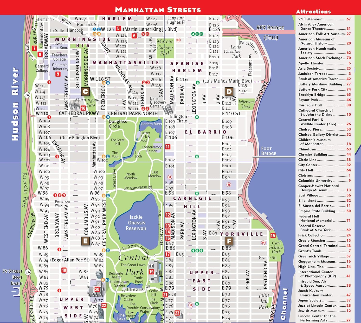 Streetsmart&reg; NYC Map Midtown Edition by Van Dam-Laminated Pocket City Street Map of Manhattan W/ All Attractions, Museums, Sights, Hotels, Broadway Theaters & NYC Subway Map; 2024 Edition: 39 image number 2