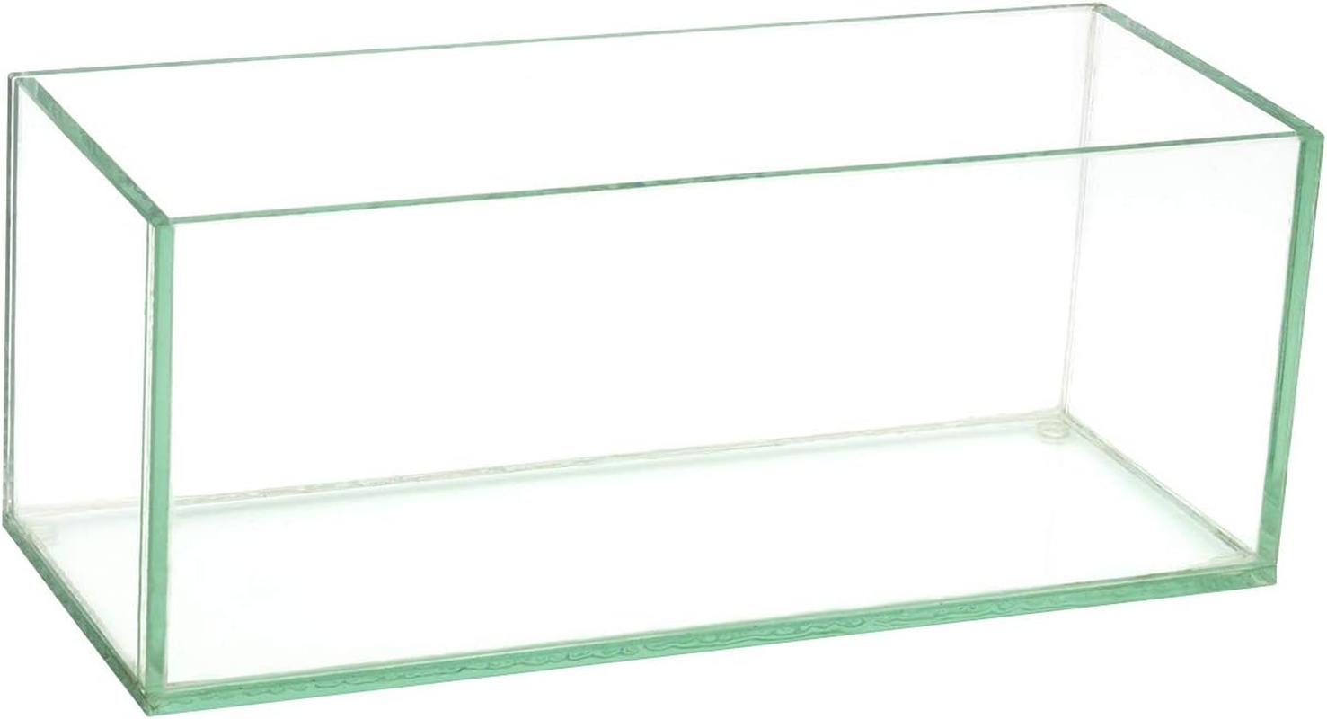 Royal Imports Flower Glass Vase Decorative Centerpiece for Home or Wedding - Oblong Rectangle Shape, 12" Long, 4" Hx4 W Opening, Clear