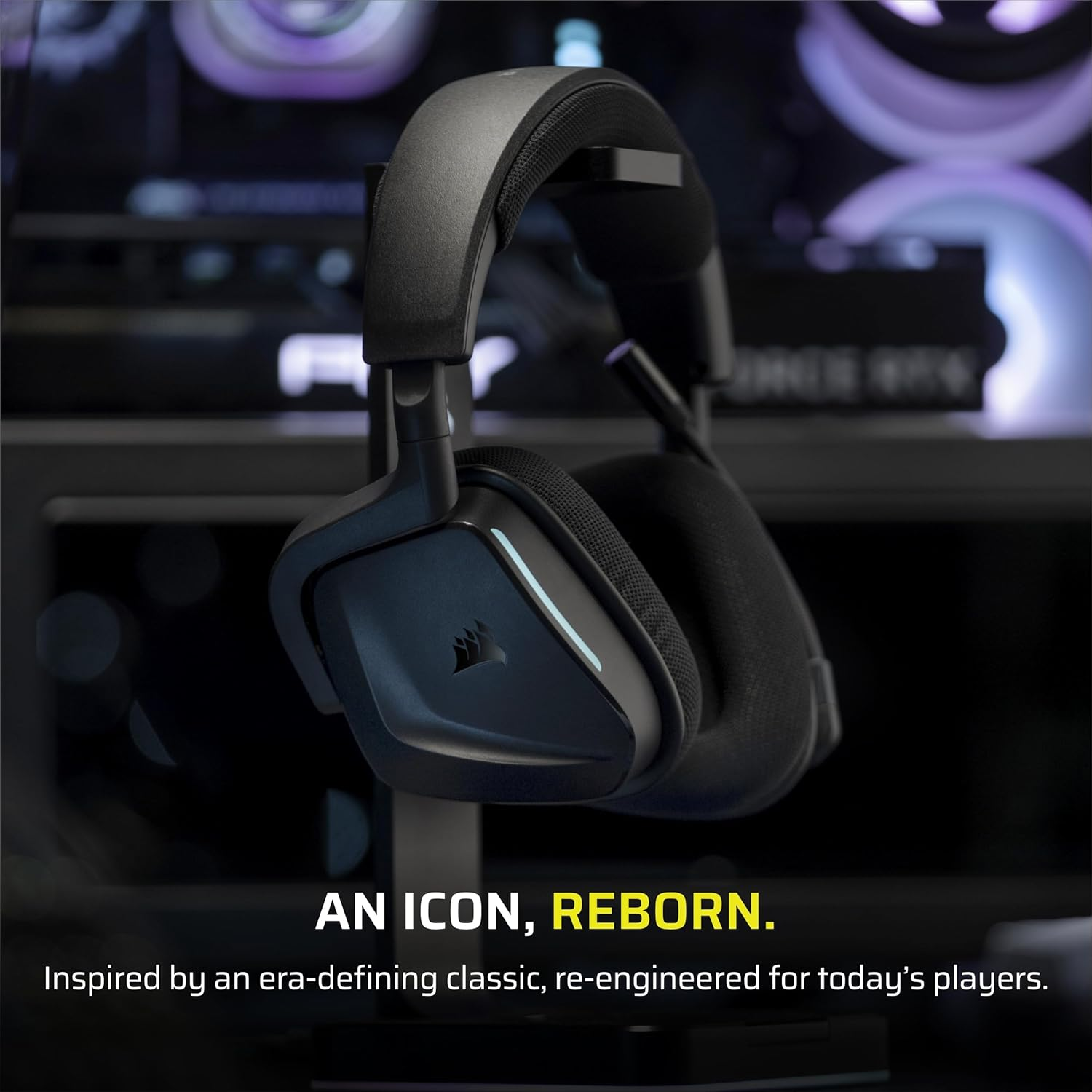 CORSAIR Void V2 Wireless Gaming Headset with Bluetooth for PC, PS5, PS4, Switch, Mobile &ndash; Dolby Atmos, 70 Hr Battery, Dual Wireless, Lightweight, Fast Charging &ndash; Carbon - White image number 6