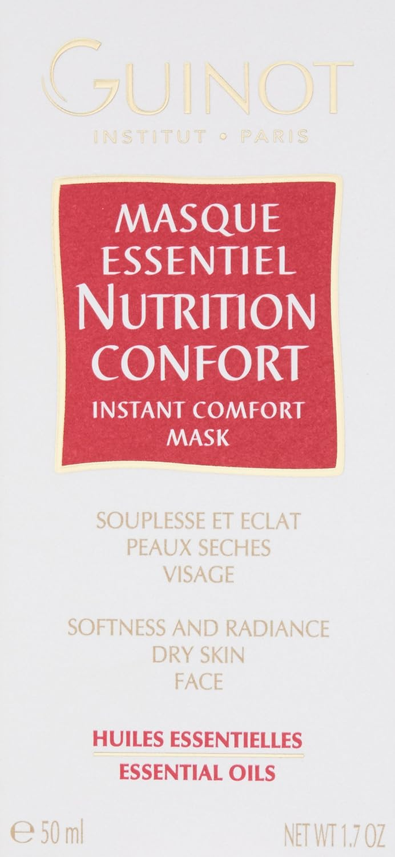 Guinot 50Ml Masque Essentiel Nutrition Confort Instant Radiance Moisturizing Mask Dry Skin