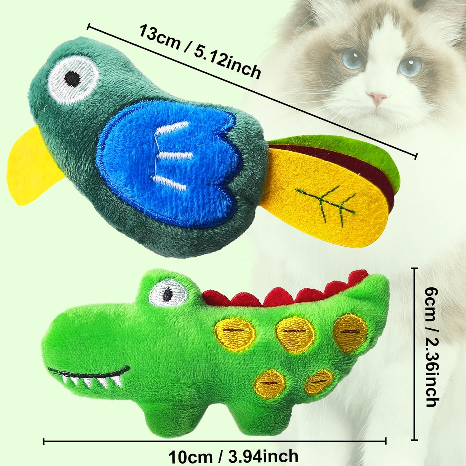 Cat Toys with Catnip, Bird Catnip Toys for for Indoor Cats, Cat Chew Toy,Toy for Kittens Kitty, 2 Pack image number 2