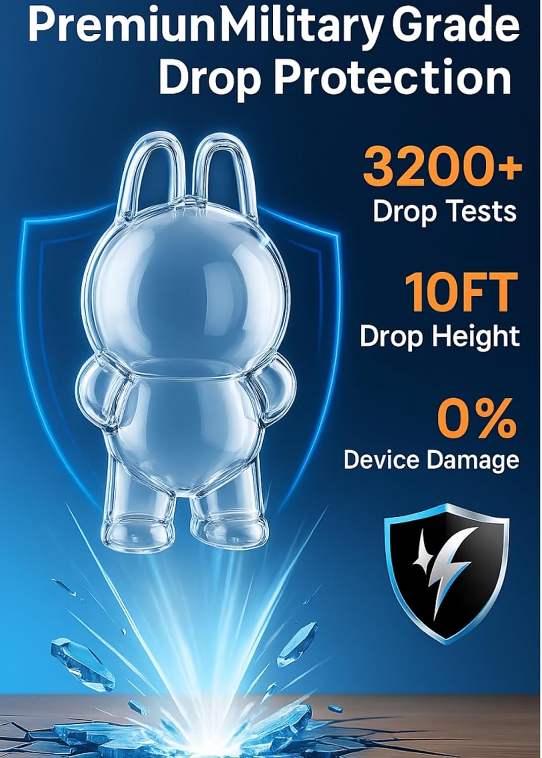 Protective Case Compatible with Standing Figure(Macaron to 3.0) - Clear Collector Storage Box with Silicone Strap,Dustproof Scratch-Resistant Portable Hanging Case for Standing(Figure Not Included) image number 6