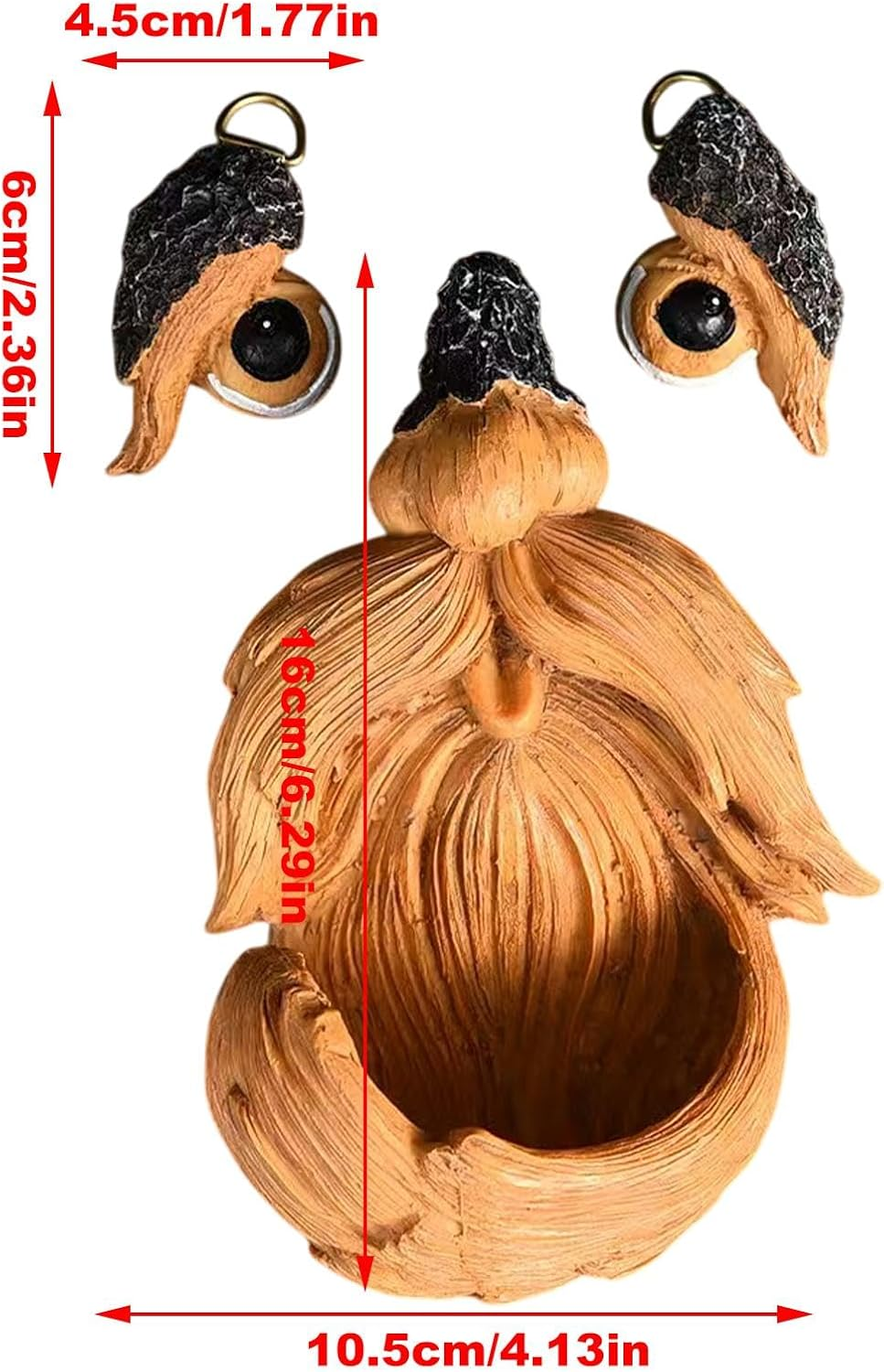 Outdoor Tree Bird Feeder, Tree Face Bird Feeder, Outdoor Tree Decorations, Yard Art Statues Whimsical Garden Decor for Halloween image number 3