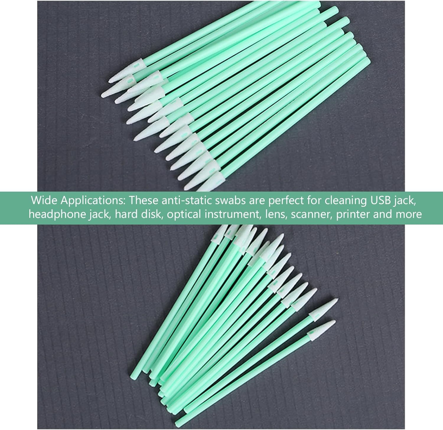 Luojinluoda 100 Pieces Dust Free Foam Swabs - Anti-Static Swabs with Tapered Tips for Inkjet Printers, Print Heads, Cameras and Optical Lenses - Versatile Swabs for Sensitive Equipment Cleaning image number 3