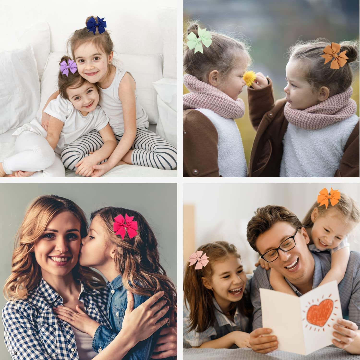 Baby Girls Hair Clips, [40 Pieces 20 Colors] Grosgrain Ribbon Nonslip Hair Barrettes for Kids Hair Bows Alligator Clips for Girls Infants Toddlers Teens Hair Pins Hair Accessories Gifts image number 1