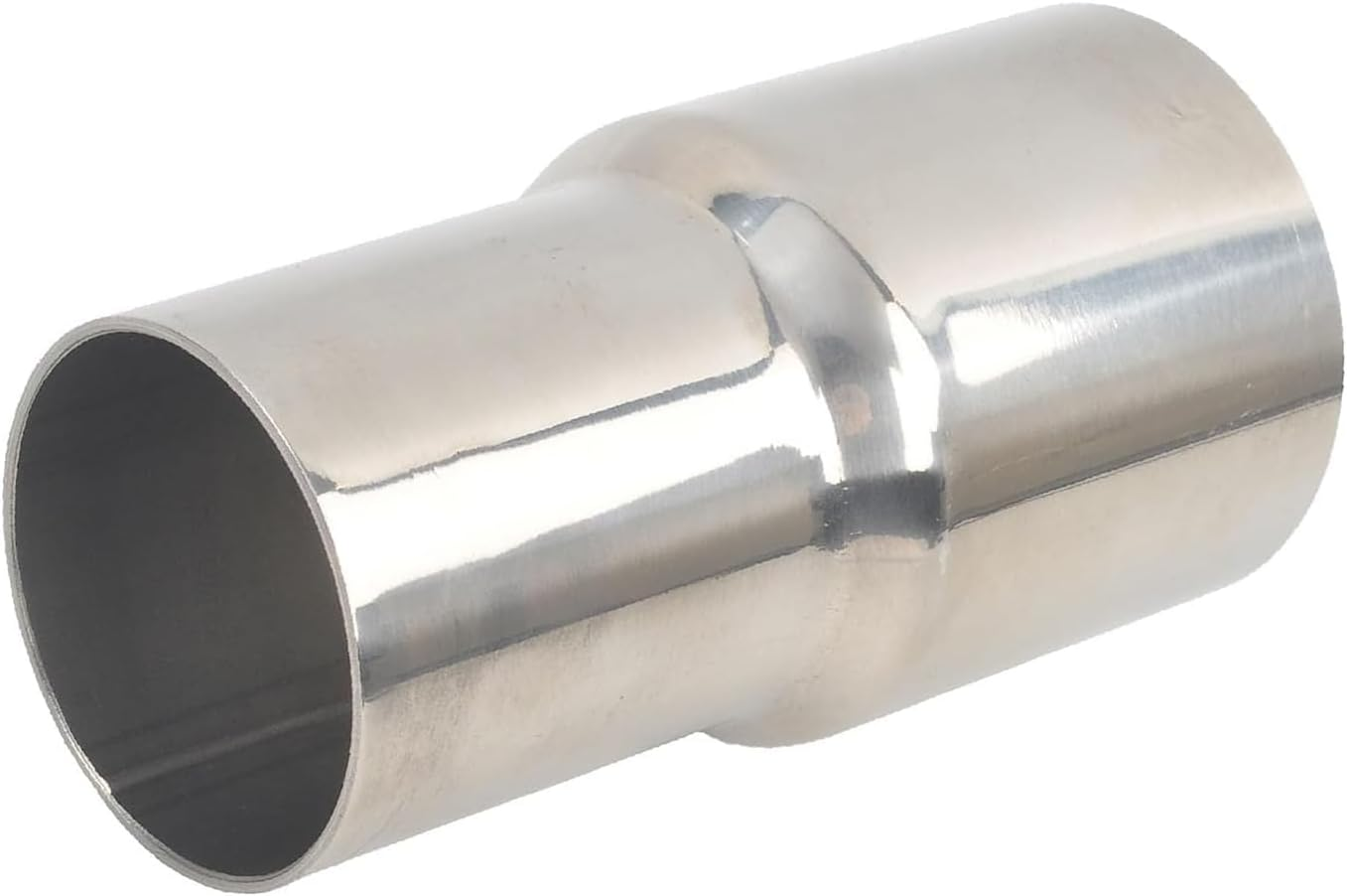 ID 1.89 Inch to Ld 2.36 Inch Universal Exhaust Pipe to Component Pipe Adapter Reducer 1.89'' ID to 2.36'' ID Polished Stainless Steel 4 Inch Overall Length image number 2