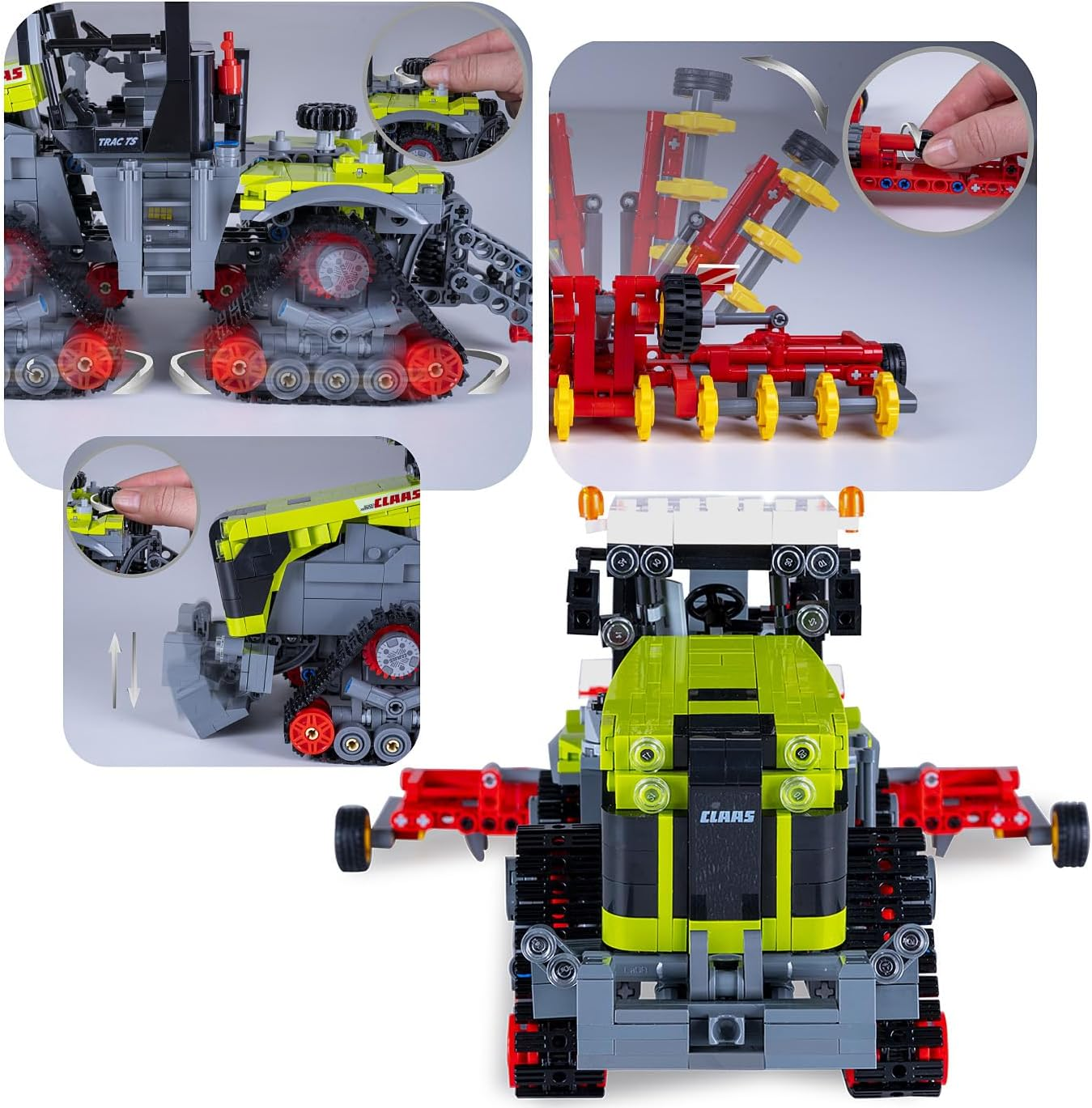 JAMARA 402856 CADA Claas Xerion 5000 Trac TS 1:32 Bricks, Children'S Agriculture Toy from 8 Years, Technology for Boys, Clamping Building Blocks Set, Gift Idea for Children, Detailed image number 1