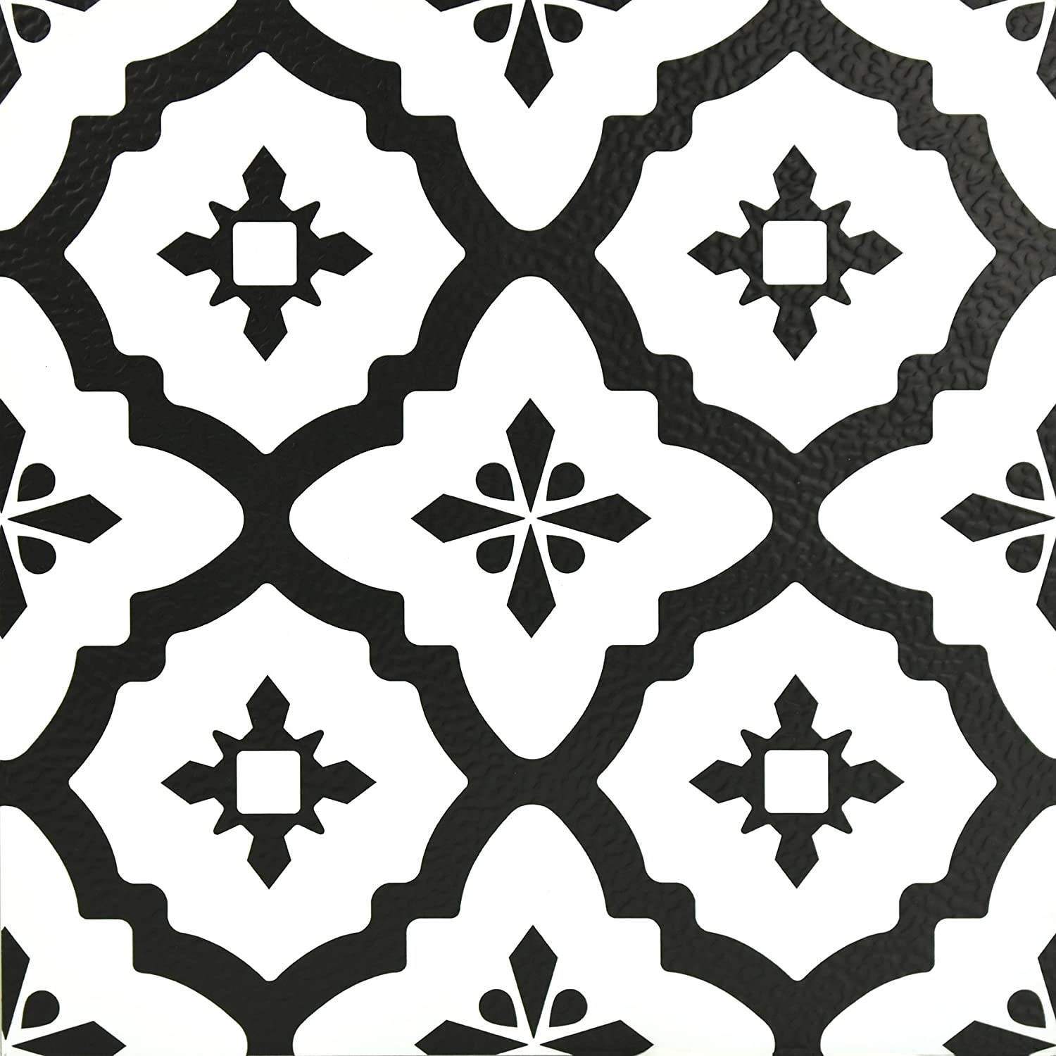 Floorpops FP2480 Comet Peel & Stick Tiles Floor Decal, Black image number 1