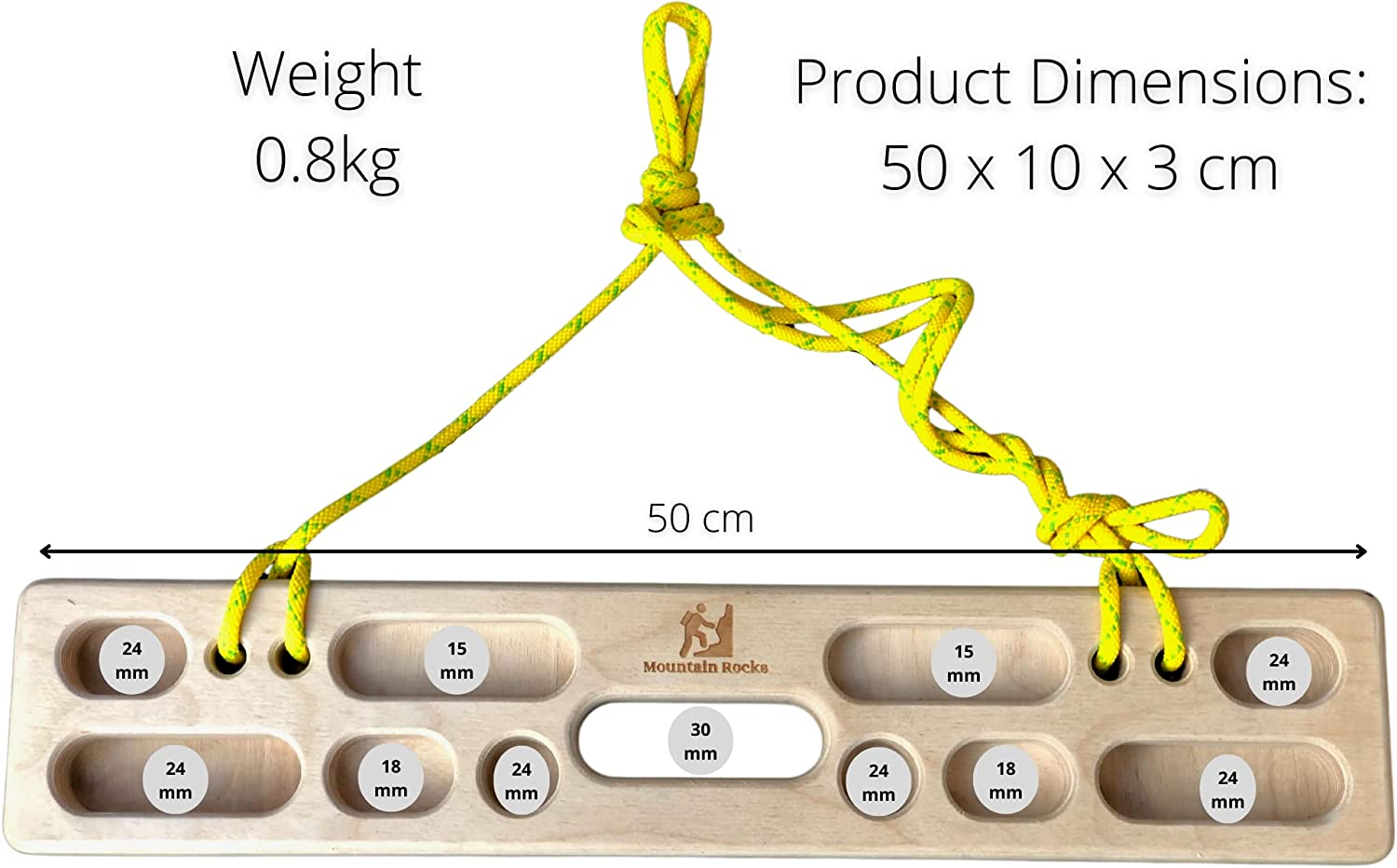 Wooden Portable Rock Climbing Training Hangboard for Finger Strength and Grip Strength | Finger Board Climbing