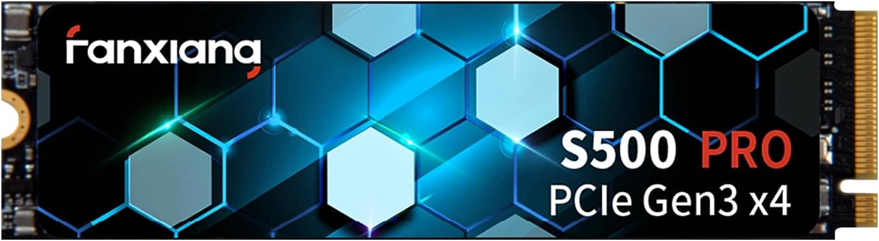 Fanxiang S500 Pro 512GB Nvme SSD M.2 2280 Pcie Gen3 X4 3200Mb/S Internal Solid State Drive, SLC Cache 3D NAND TLC, Graphene Cooling Sticker, Compatible with Laptop and PC Desktops(Black) image number 1