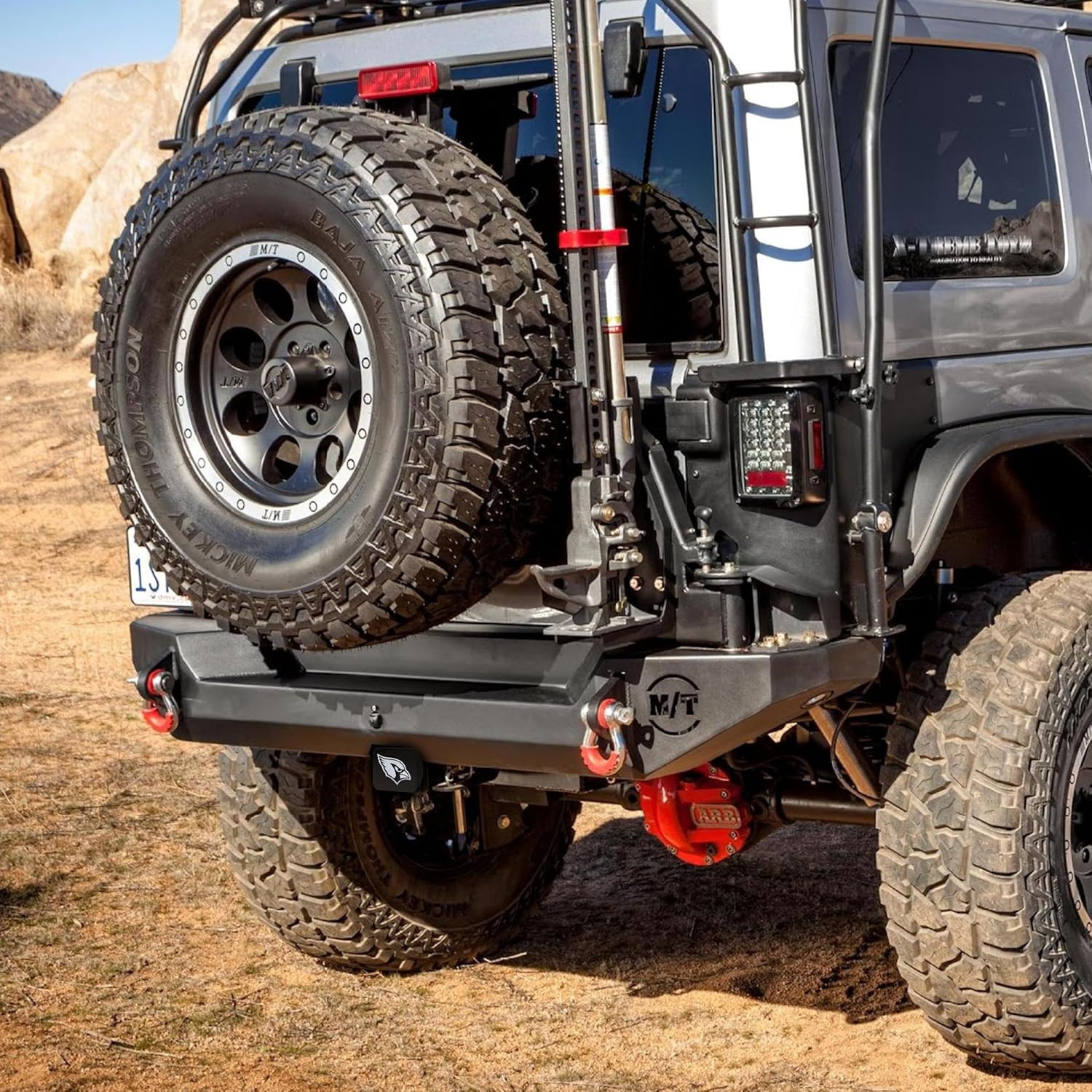 FANMATS 21486 Arizona Cardinals Black Metal Hitch Cover with Metal Chrome 3D Emblem image number 6